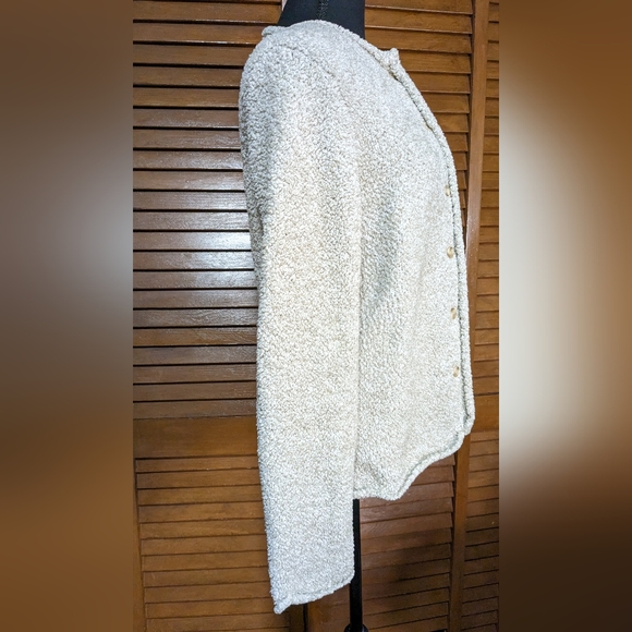 Christopher & Banks Beige Women's cardigan Sweater button down E-2 - Picture 8 of 10